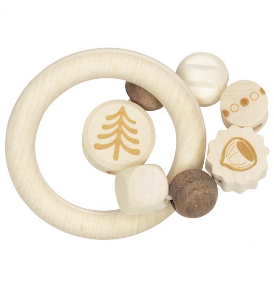 Anneau De Dentition En Bois Hochet En Bois Cadeau De Naissance