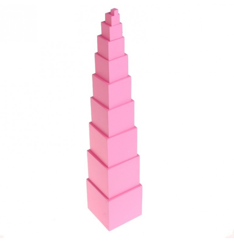 Montessori pink tower stackable cubes