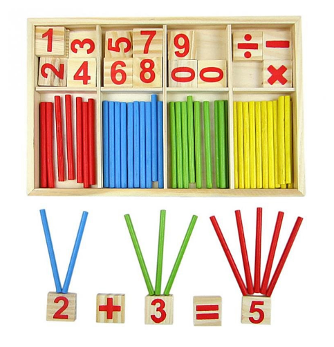 Montessori material: Wooden arithmetic box