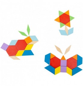 Jeu de tangram en bois : Matériel Montessori