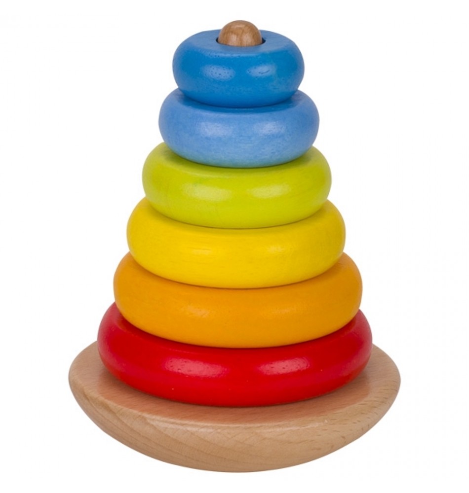 Montessori Wooden Stacking Toy and Shape Towers for Babies and Toddlers 