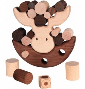 Jouet montessori : Jeu d'équilibre - Élan en bois