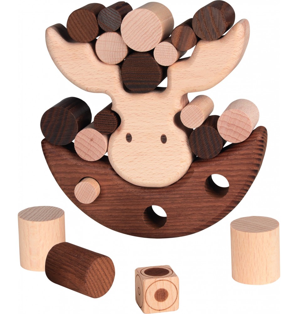 Jouet montessori : Jeu d'équilibre - Élan en bois