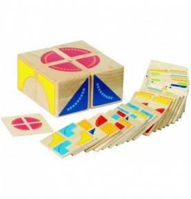 Jouet montessori : Puzzle 4 cubes à reconstruire