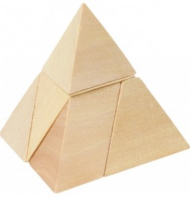 Jouet montessori : Sac rouge de casse tête - Pyramide