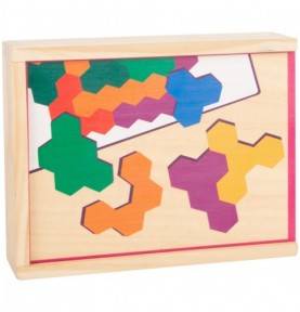 Puzzle hexagone - Nid d'abeille Montessori