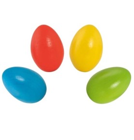 Montessori wooden egg maracas