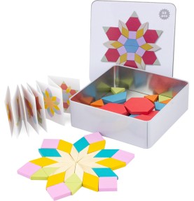 Jeu de tangram en bois : Jouet Montessori en bois