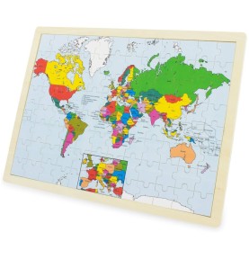 Puzzle map of world